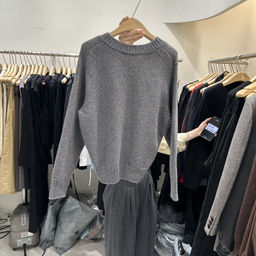 BLUEI-D東大門㊣實拍女裝新品時尚休閑推薦25秋冬毛衣不含腰帶Blue i-d毛衣