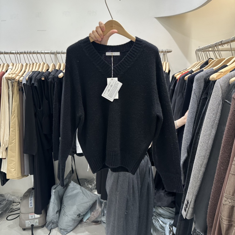 BLUEI-D東大門㊣實拍女裝新品時尚休閑推薦25秋冬毛衣不含腰帶Blue i-d毛衣圖色3