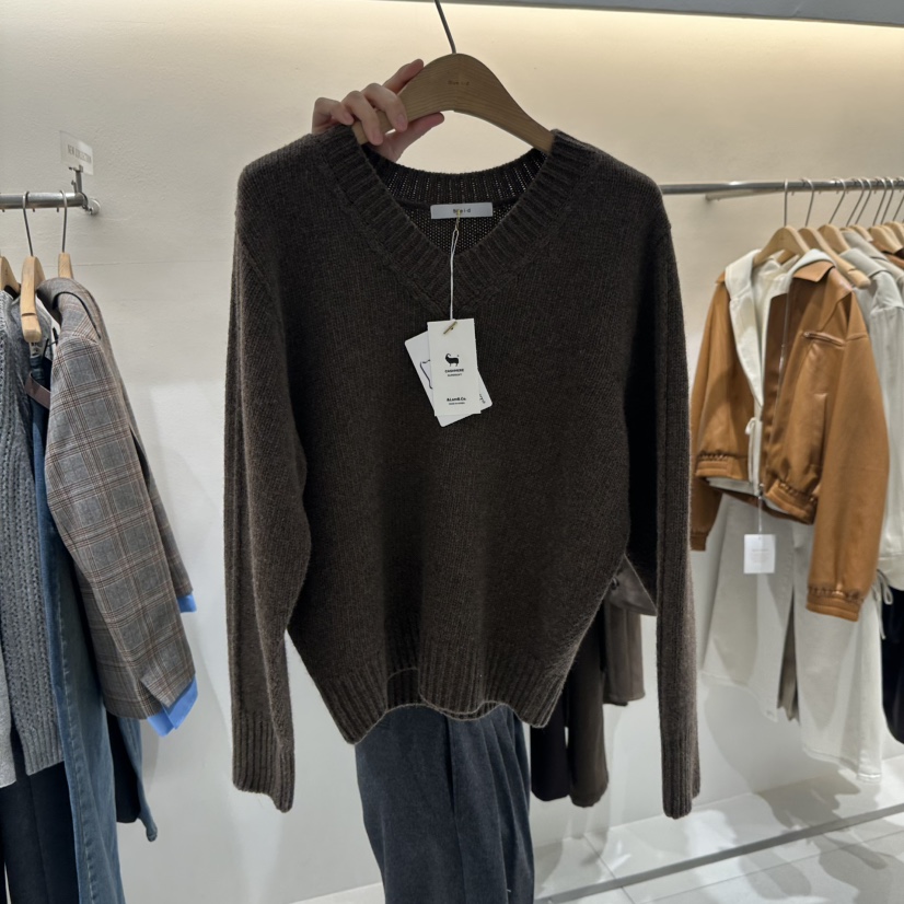 BLUEI-D東大門㊣實拍女裝新品時尚休閑推薦25秋冬毛衣不含腰帶Blue i-d毛衣圖色4