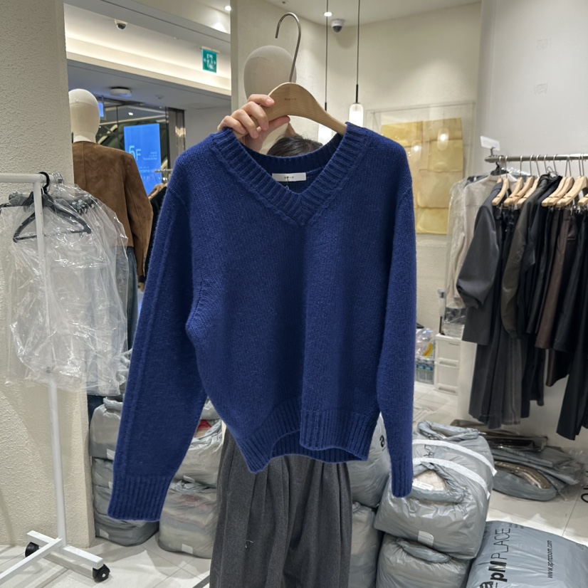 BLUEI-D東大門㊣實拍女裝新品時尚休閑推薦25秋冬毛衣不含腰帶Blue i-d毛衣圖色5
