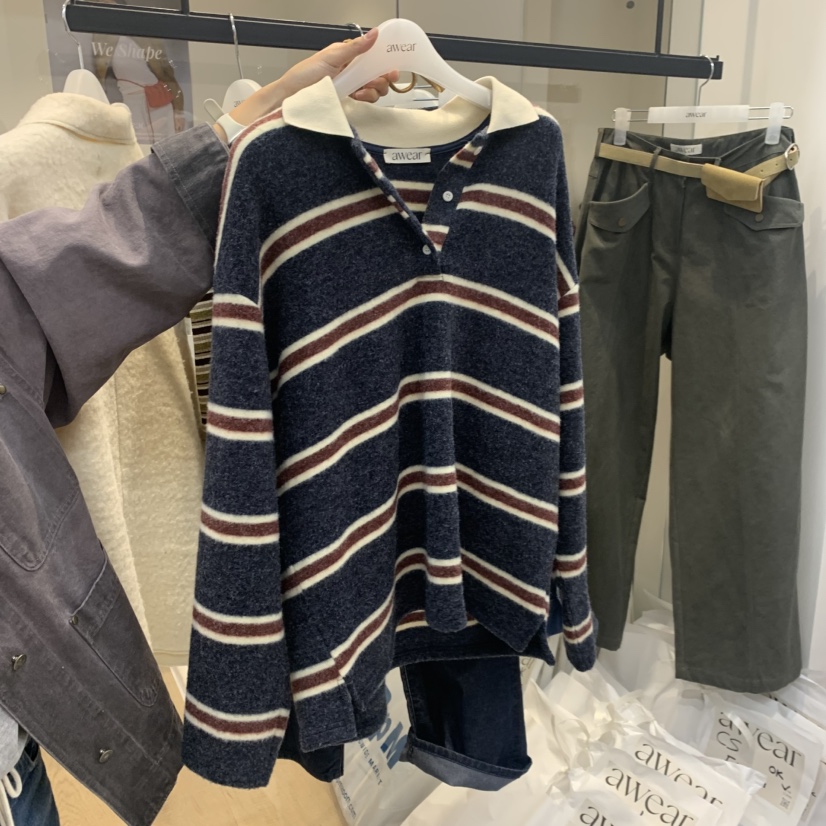 RUMIRU/AWEAR韓國直郵㊣女裝新品真品25秋冬時尚人氣長袖T恤awear/RUMIRU長袖T恤圖色1