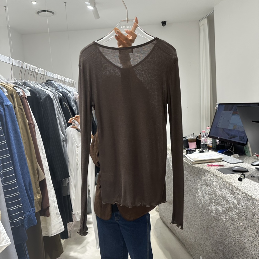 NEROLI 36韓國代購㊣女士新品推薦25秋冬熱賣人氣休閑長袖T恤NEROLI 36長袖T恤