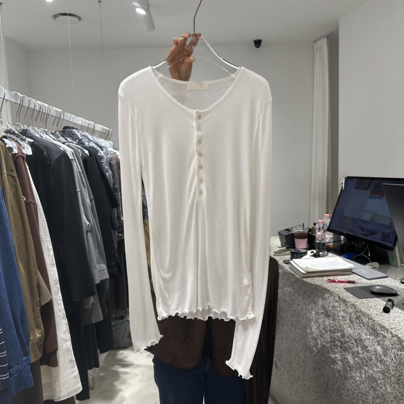 NEROLI 36韓國代購㊣女士新品推薦25秋冬熱賣人氣休閑長袖T恤NEROLI 36長袖T恤圖色1