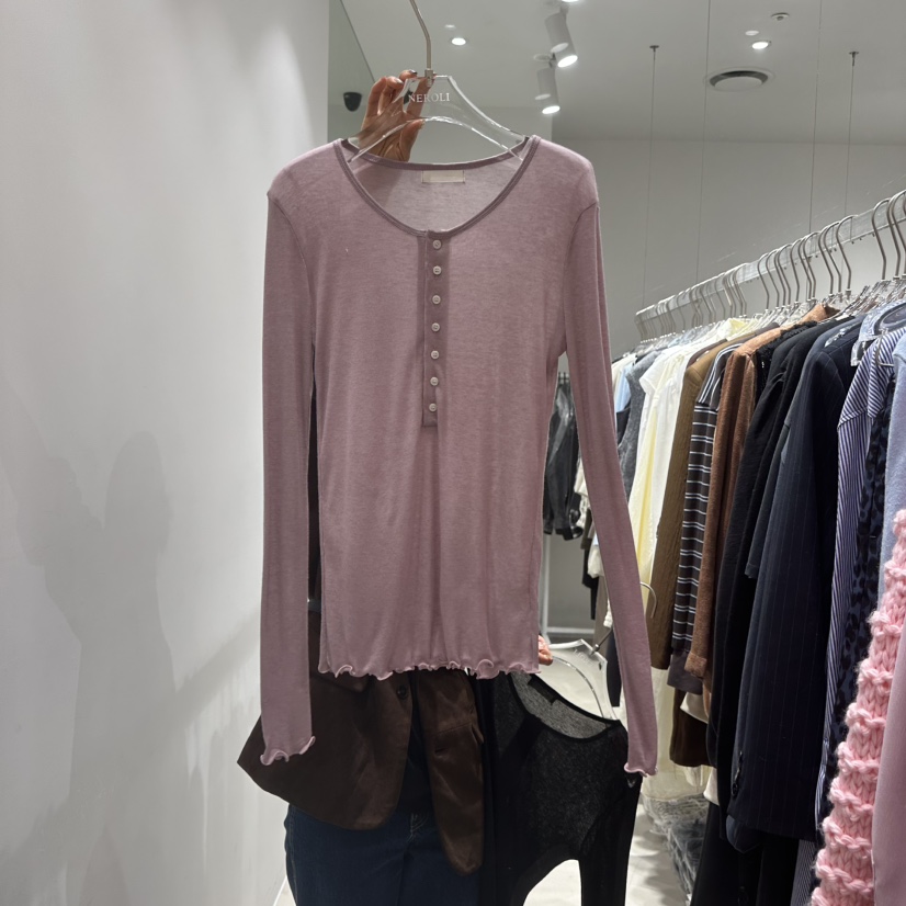 NEROLI 36韓國代購㊣女士新品推薦25秋冬熱賣人氣休閑長袖T恤NEROLI 36長袖T恤圖色3