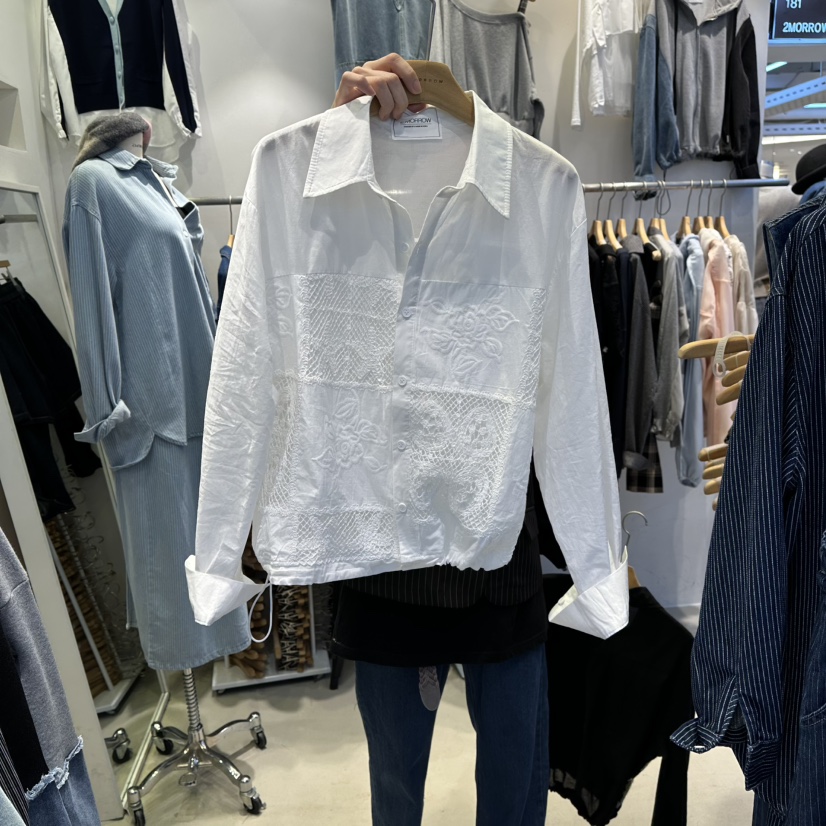 2MORROW東大門㊣實拍女士新品25秋冬人氣推薦職業襯衫蕾絲衫2MORROW襯衫/蕾絲衫圖色1