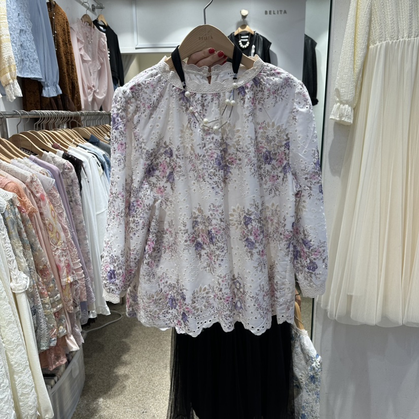 BELITA東大門㊣實拍女裝新款時尚真品推薦休閑人氣襯衫蕾絲衫BELITA襯衫/蕾絲衫圖色2