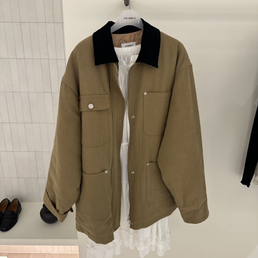 LOW MOMENT東大門㊣實拍女裝新品推薦25秋冬熱賣夾克不含內搭LOW MOMENT夾克圖色1