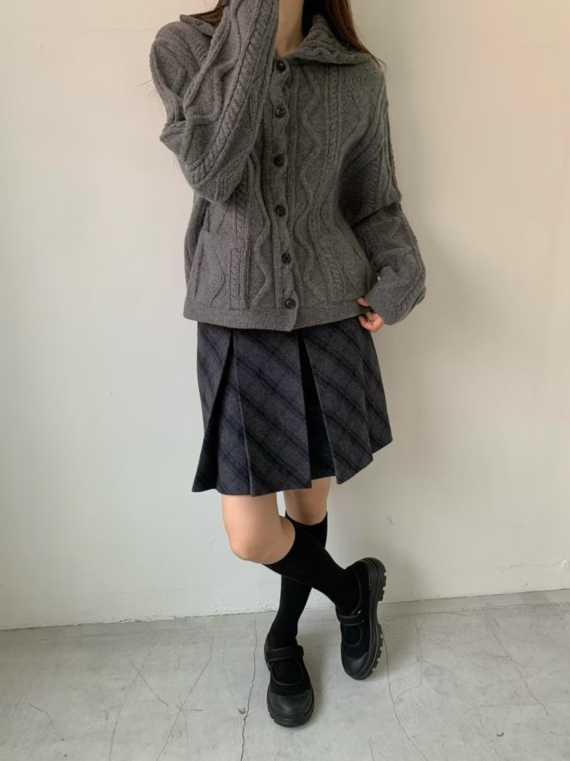 ANOU東大門㊣代購女裝新款時尚職業真品人氣25秋冬短裙褶皺ANOU短裙