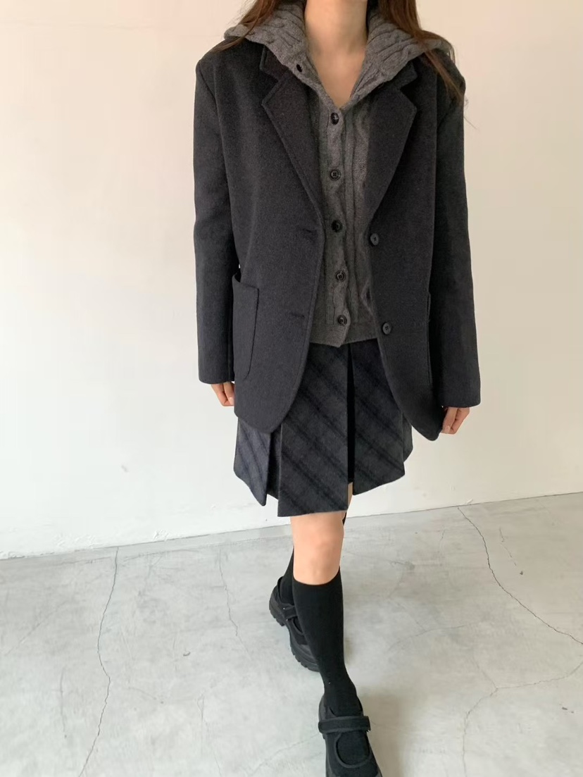 ANOU東大門㊣代購女裝新款時尚職業真品人氣25秋冬短裙褶皺ANOU短裙