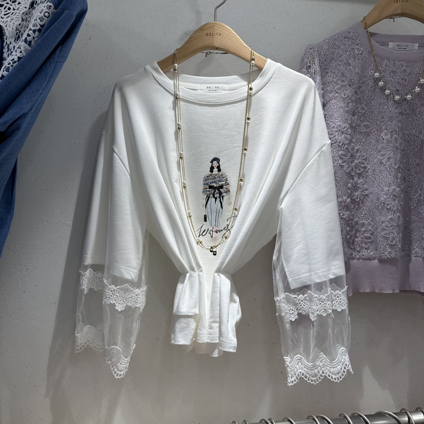 BELITA韓國直郵㊣女裝新款熱賣時尚人氣真品長袖T恤不含項鏈BELITA長袖T恤圖色1