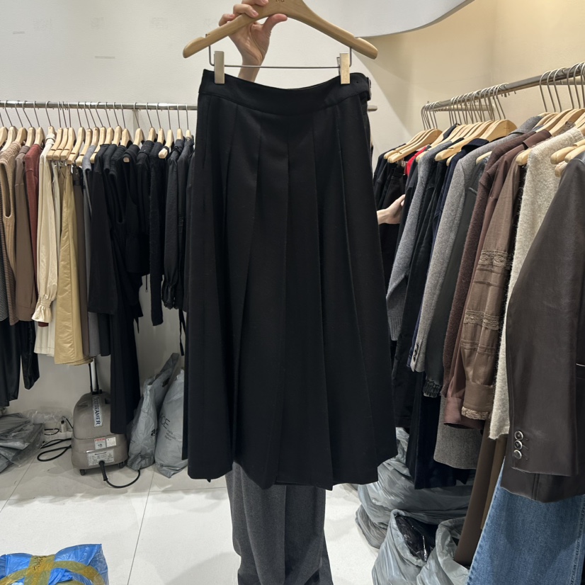 BLUEI-D東大門㊣代購女裝新品職業熱賣真品時尚休閑25秋冬長裙Blue i-d長裙圖色3黑色