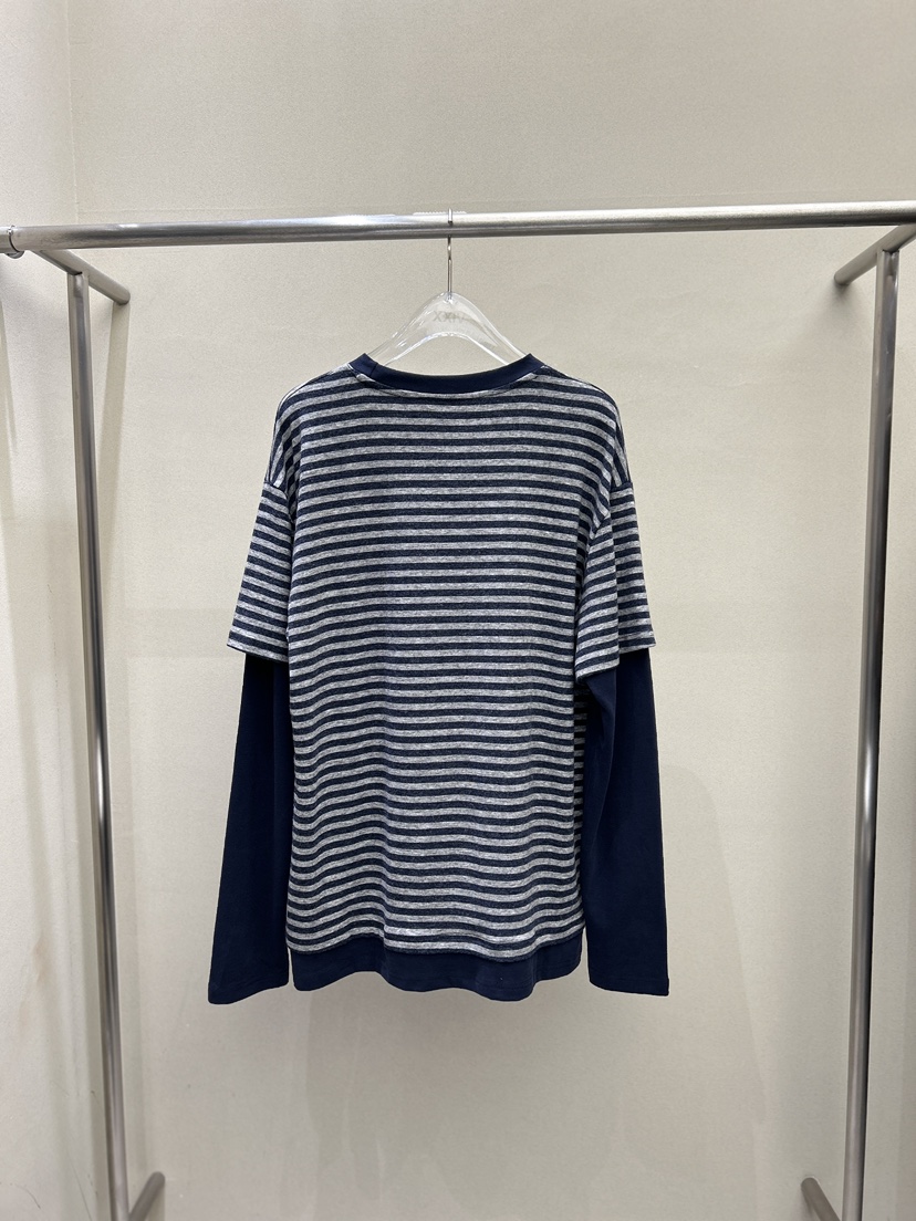 LATTE-P東大門㊣實拍女裝新品時尚真品熱賣25秋冬長袖T恤假兩件LATTE-P長袖T恤