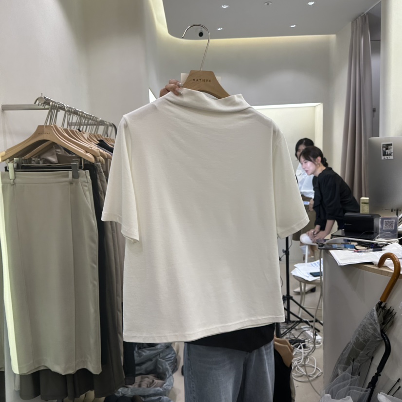 MATIERE韓國直郵㊣女裝新品推薦人氣25秋冬時尚休閑職業T恤MATIERET恤圖色1