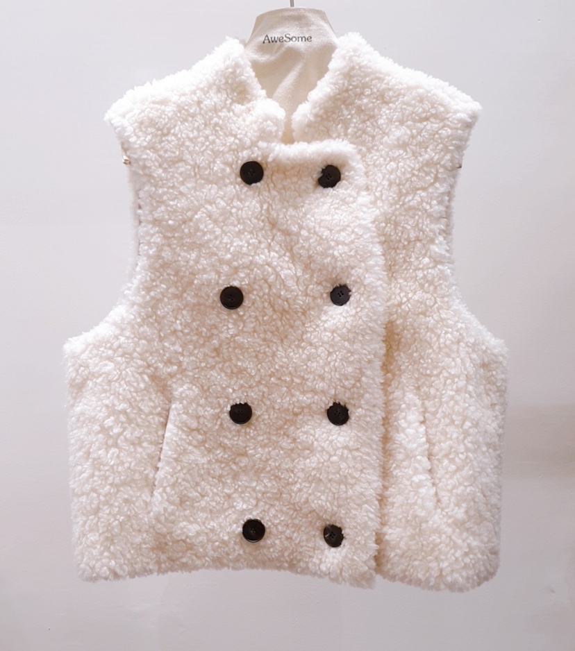 AWESOME-P東大門㊣直郵女裝新品休閑人氣25秋冬熱賣真品馬甲AWESOME-P馬甲圖色1