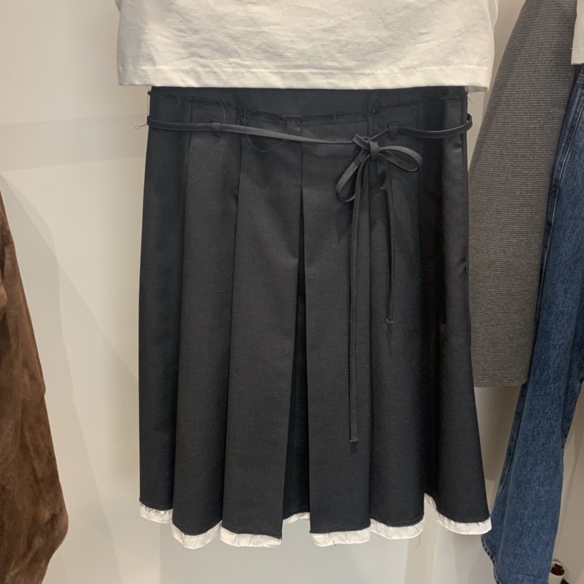 SIHO ARCHIVE東大門㊣實拍女裝新款推薦半身裙中短裙含腰繩百褶褶裙SIHO ARCHIVE半身裙/中短裙圖色1