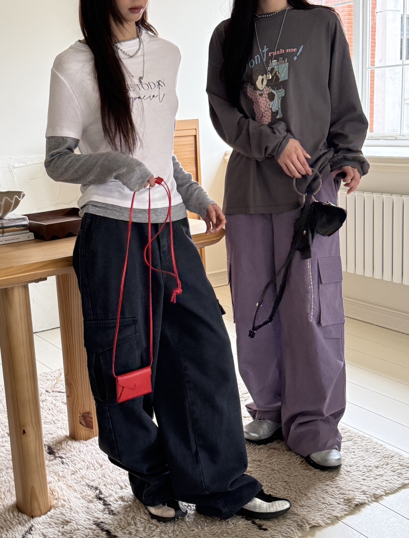 SPECIAL韓國代購㊣女士新款25秋冬休閑時尚推薦長袖T恤假兩件SPECIAL長袖T恤
