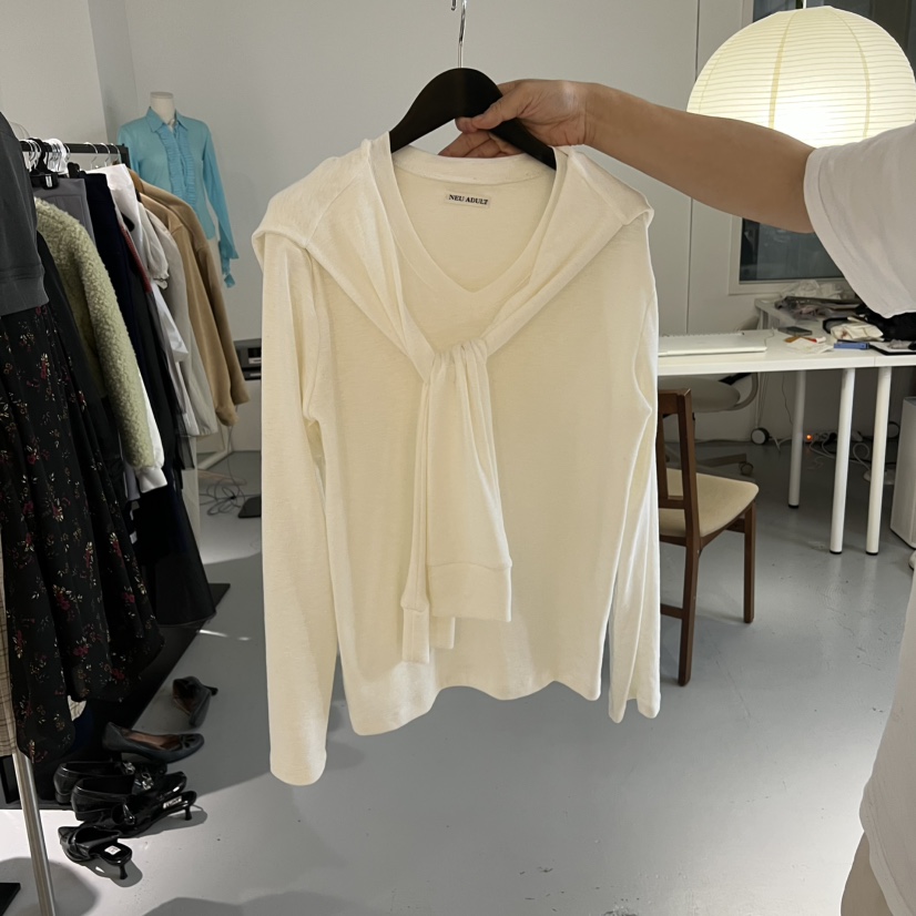 NEU ADULT韓國代購㊣女士新品職業推薦真品時尚25秋冬長袖T恤NEU ADULT長袖T恤圖色2