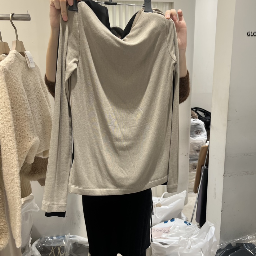 GLOW AND NYMPH東大門㊣實拍女士新品真品時尚25秋冬長袖T恤GLOW AND NYMPH長袖T恤圖色1