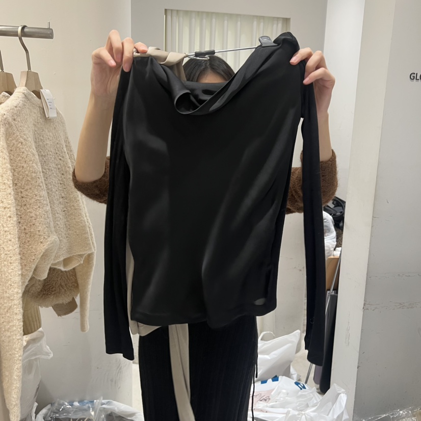 GLOW AND NYMPH東大門㊣實拍女士新品真品時尚25秋冬長袖T恤GLOW AND NYMPH長袖T恤圖色2
