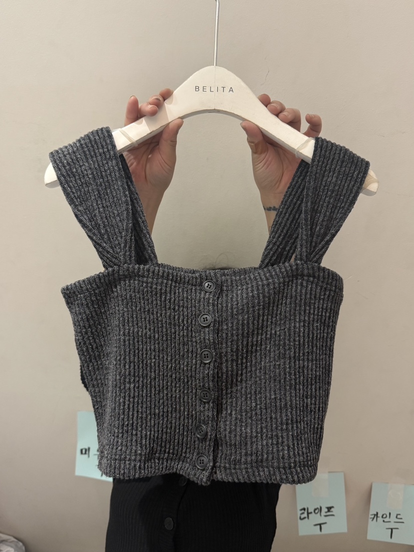BELITA-L韓國代購㊣女士新品職業推薦休閑25秋冬熱賣吊帶背心BELITA-L吊帶/背心圖色2