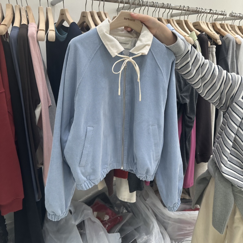 OURMOMENT東大門㊣代購女士新品推薦熱賣25秋冬人氣夾克燈芯絨OURMOMENT夾克圖色1