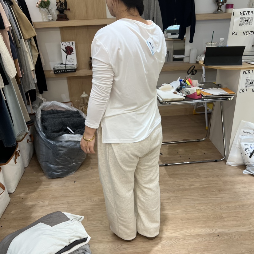 NEVER.1東大門㊣直郵女士新款休閑熱賣真品25秋冬推薦長袖T恤NEVER.1長袖T恤