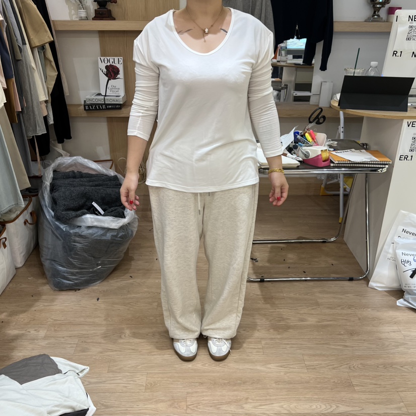 NEVER.1東大門㊣直郵女士新款休閑熱賣真品25秋冬推薦長袖T恤NEVER.1長袖T恤圖色2