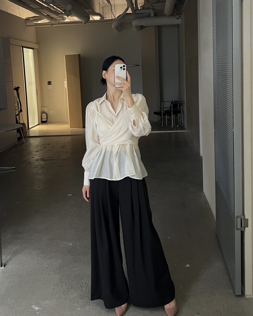 VERNI東大門㊣實拍女裝新款25秋冬人氣真品熱賣職業襯衫蕾絲衫VERNI襯衫/蕾絲衫