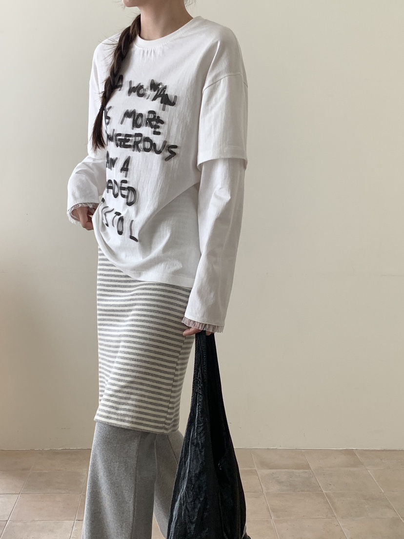 RE:OPENING韓國代購㊣女士新品熱賣真品時尚25秋冬職業長袖T恤RE:OPENING長袖T恤