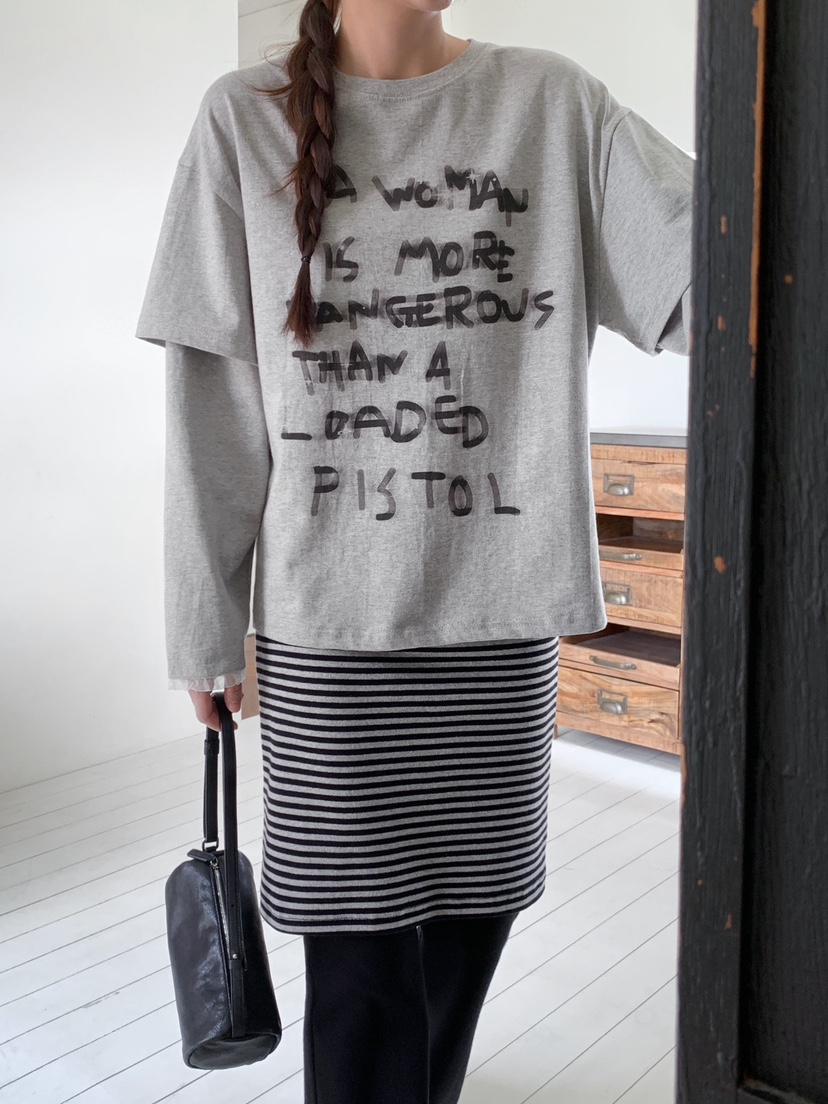 RE:OPENING韓國代購㊣女士新品熱賣真品時尚25秋冬職業長袖T恤RE:OPENING長袖T恤