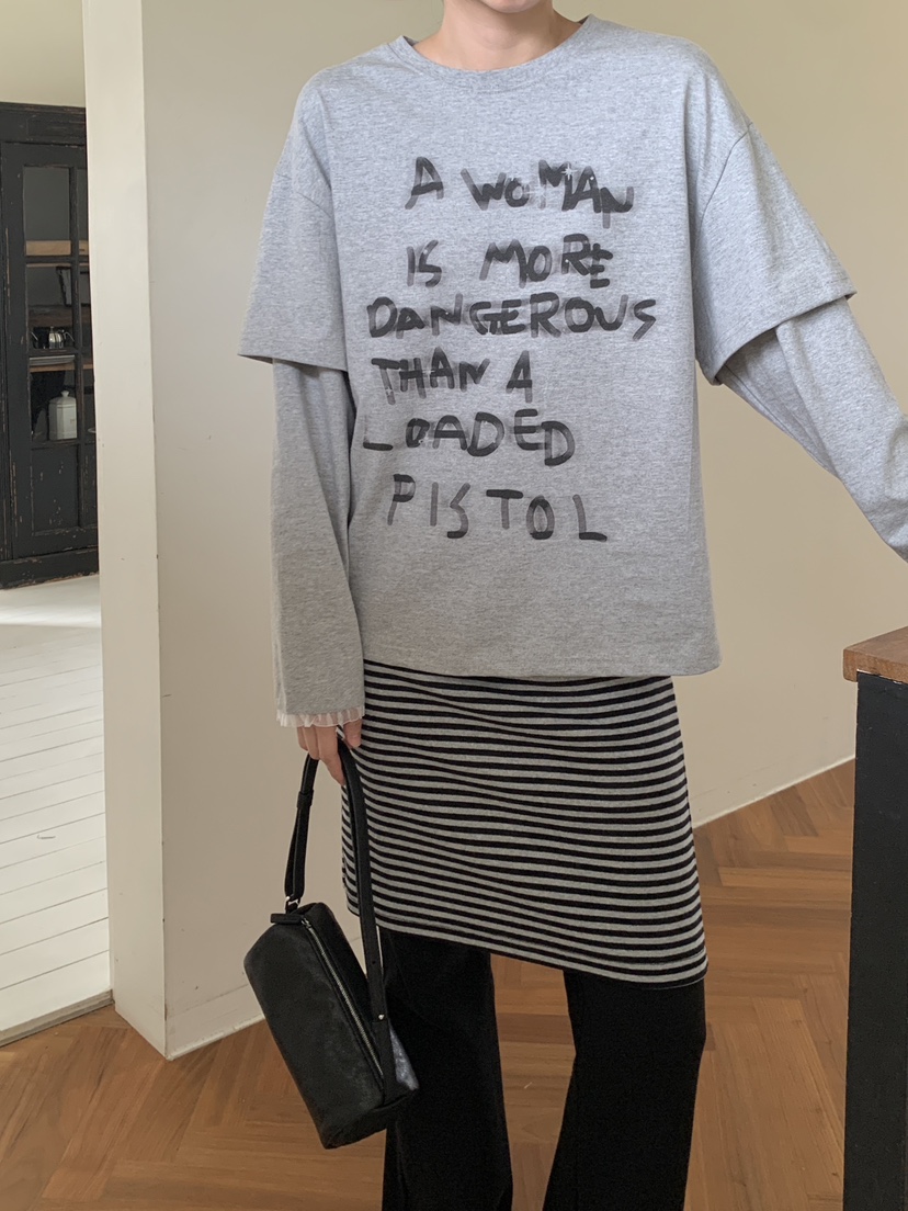RE:OPENING韓國代購㊣女士新品熱賣真品時尚25秋冬職業長袖T恤RE:OPENING長袖T恤