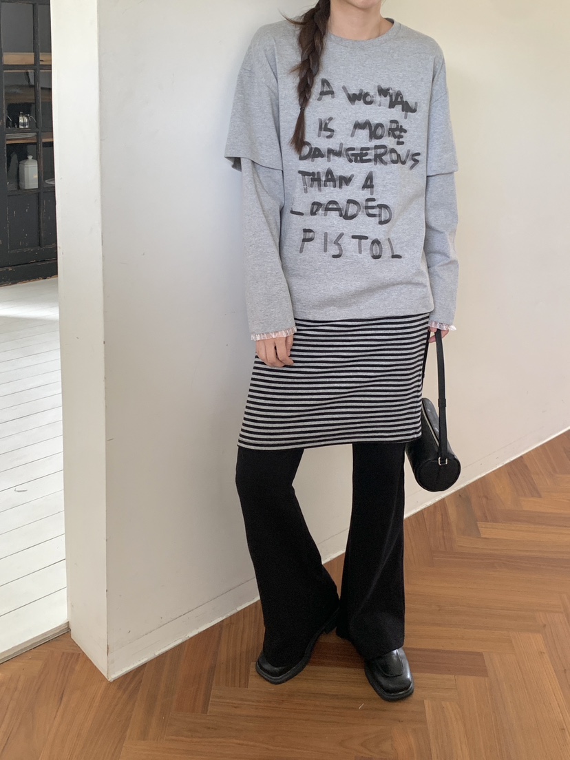RE:OPENING韓國代購㊣女士新品熱賣真品時尚25秋冬職業長袖T恤RE:OPENING長袖T恤