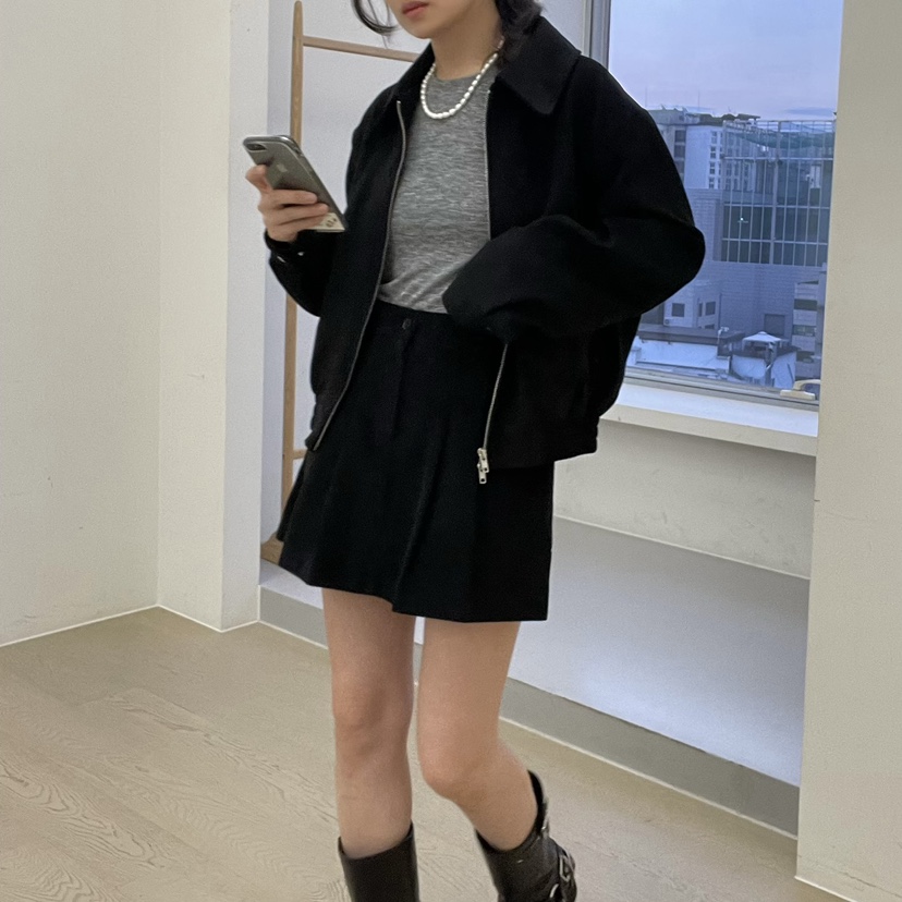ALLVIBE東大門㊣實拍女裝新品推薦25秋冬時尚真品夾克絨面革ALLVIBE夾克