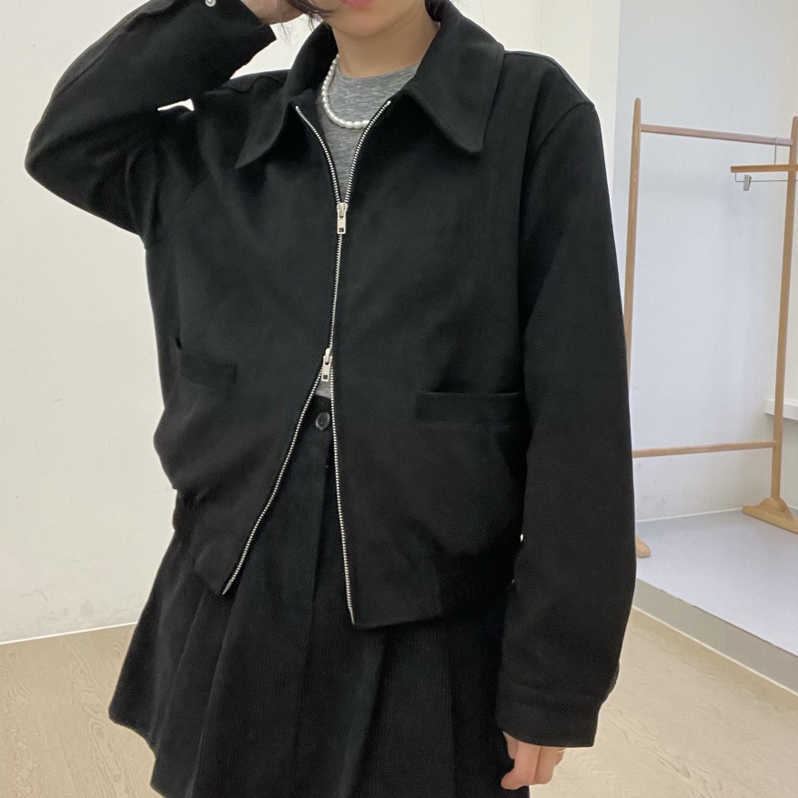 ALLVIBE東大門㊣實拍女裝新品推薦25秋冬時尚真品夾克絨面革ALLVIBE夾克