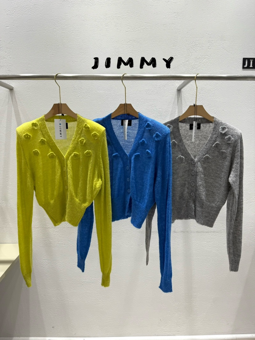 JIMMY韓國代購㊣女裝新款職業熱賣25秋冬真品休閑時尚毛衣開衫JIMMY/REMAKE毛衣
