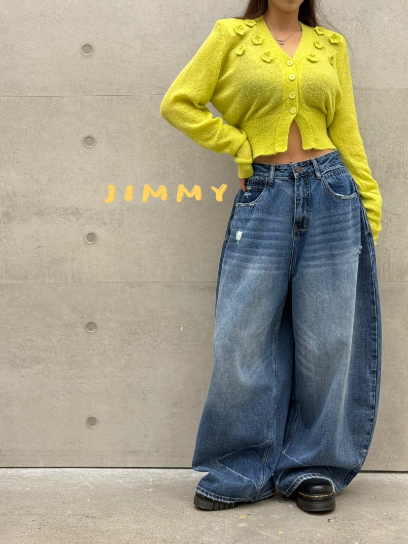 JIMMY韓國代購㊣女裝新款職業熱賣25秋冬真品休閑時尚毛衣開衫JIMMY/REMAKE毛衣