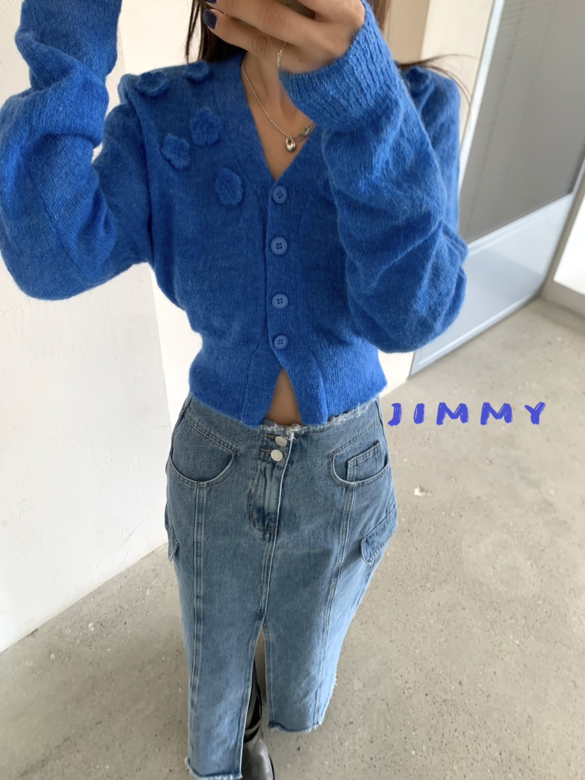 JIMMY韓國代購㊣女裝新款職業熱賣25秋冬真品休閑時尚毛衣開衫JIMMY/REMAKE毛衣