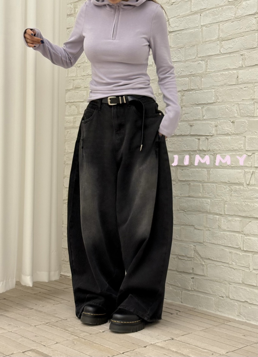 JIMMY東大門㊣代購女裝新品真品推薦職業25秋冬衛衣拉鏈連帽JIMMY/REMAKE衛衣