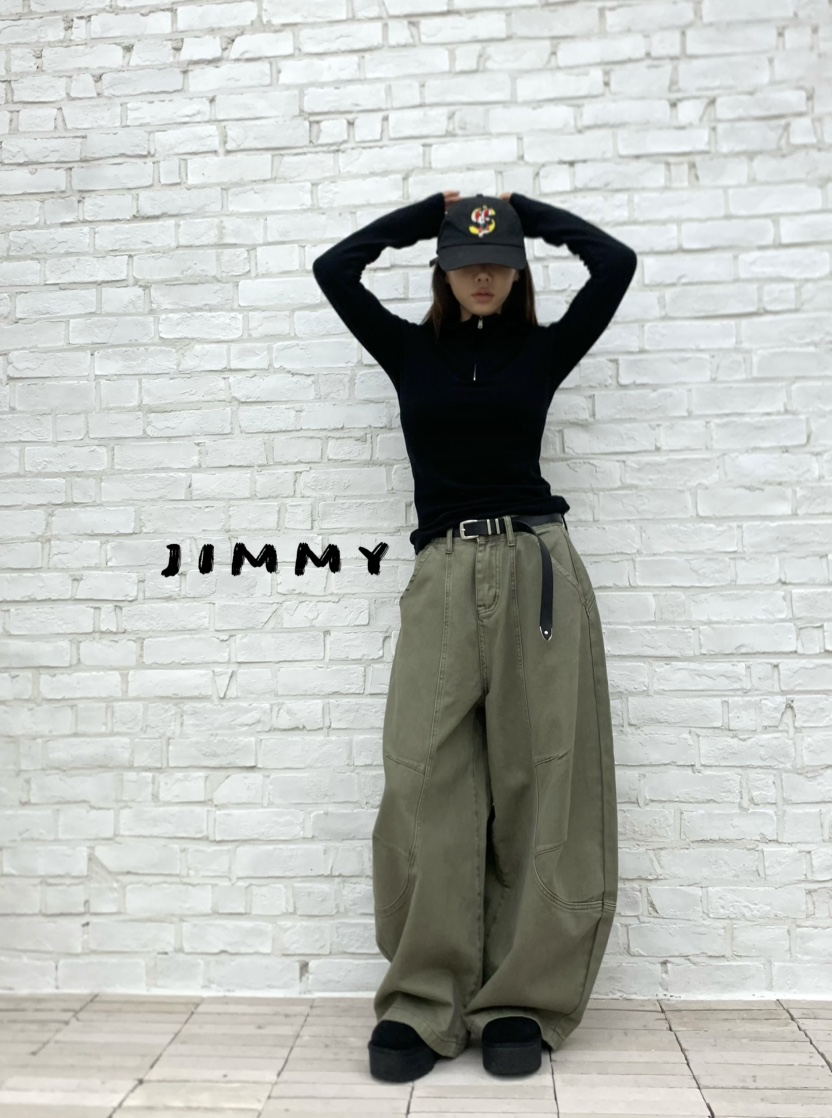 JIMMY東大門㊣代購女裝新品真品推薦職業25秋冬衛衣拉鏈連帽JIMMY/REMAKE衛衣