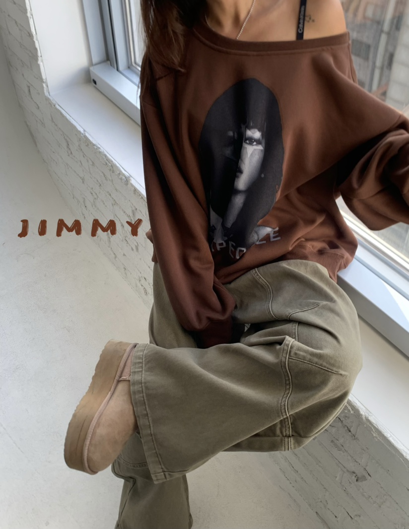 JIMMY東大門㊣實拍女裝新品推薦時尚休閑熱賣25秋冬職業衛衣JIMMY/REMAKE衛衣