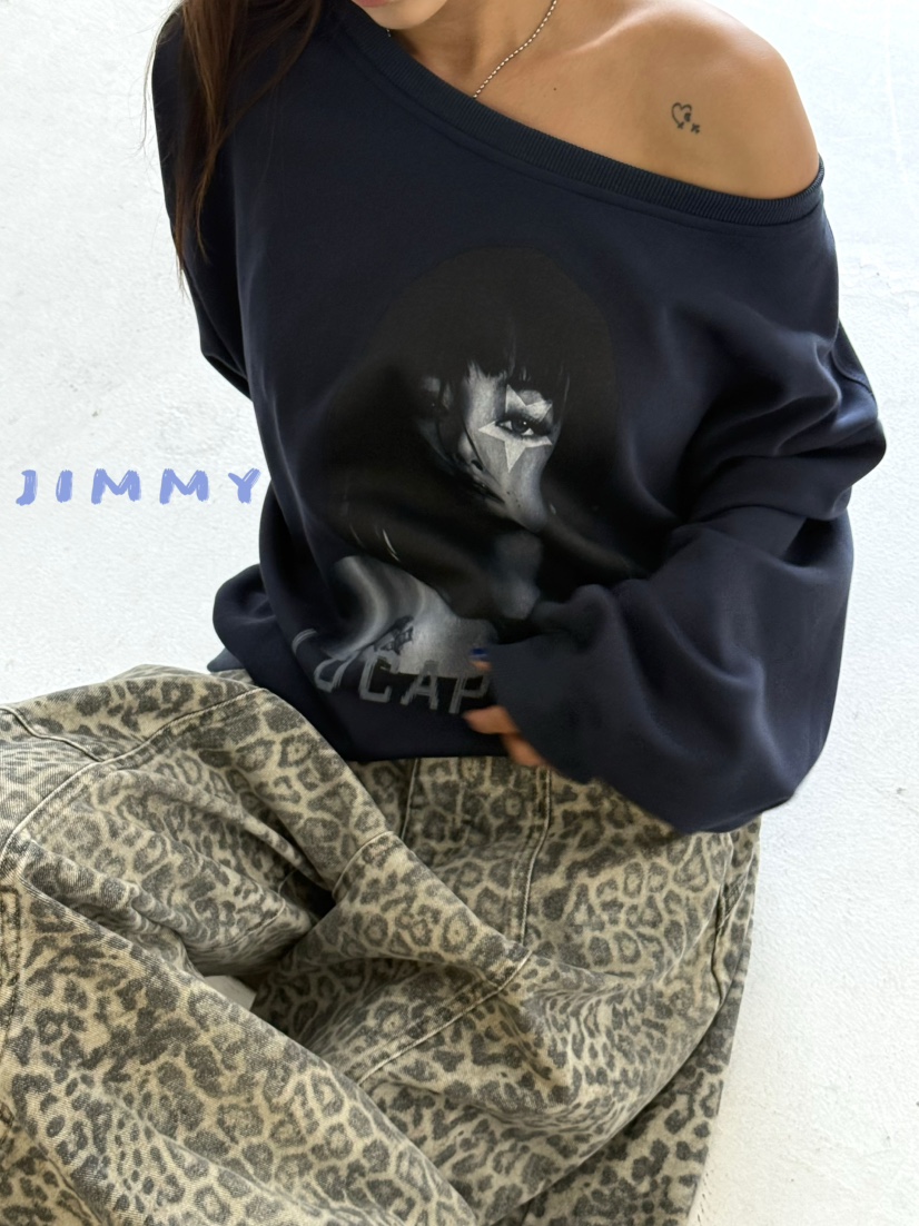 JIMMY東大門㊣實拍女裝新品推薦時尚休閑熱賣25秋冬職業衛衣JIMMY/REMAKE衛衣