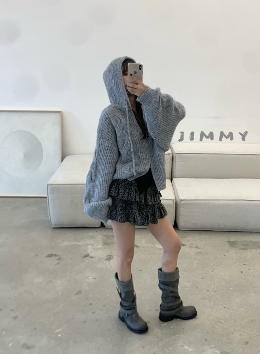 JIMMY東大門㊣實拍女士新品職業人氣推薦真品毛衣連帽針織衫JIMMY/REMAKE毛衣