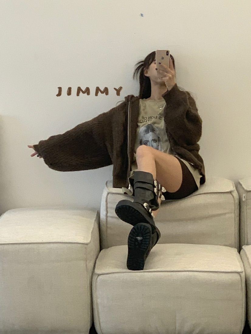 JIMMY東大門㊣實拍女士新品職業人氣推薦真品毛衣連帽針織衫JIMMY/REMAKE毛衣
