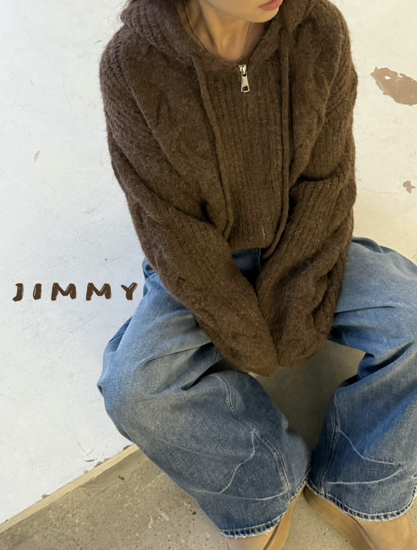 JIMMY東大門㊣實拍女士新品職業人氣推薦真品毛衣連帽針織衫JIMMY/REMAKE毛衣