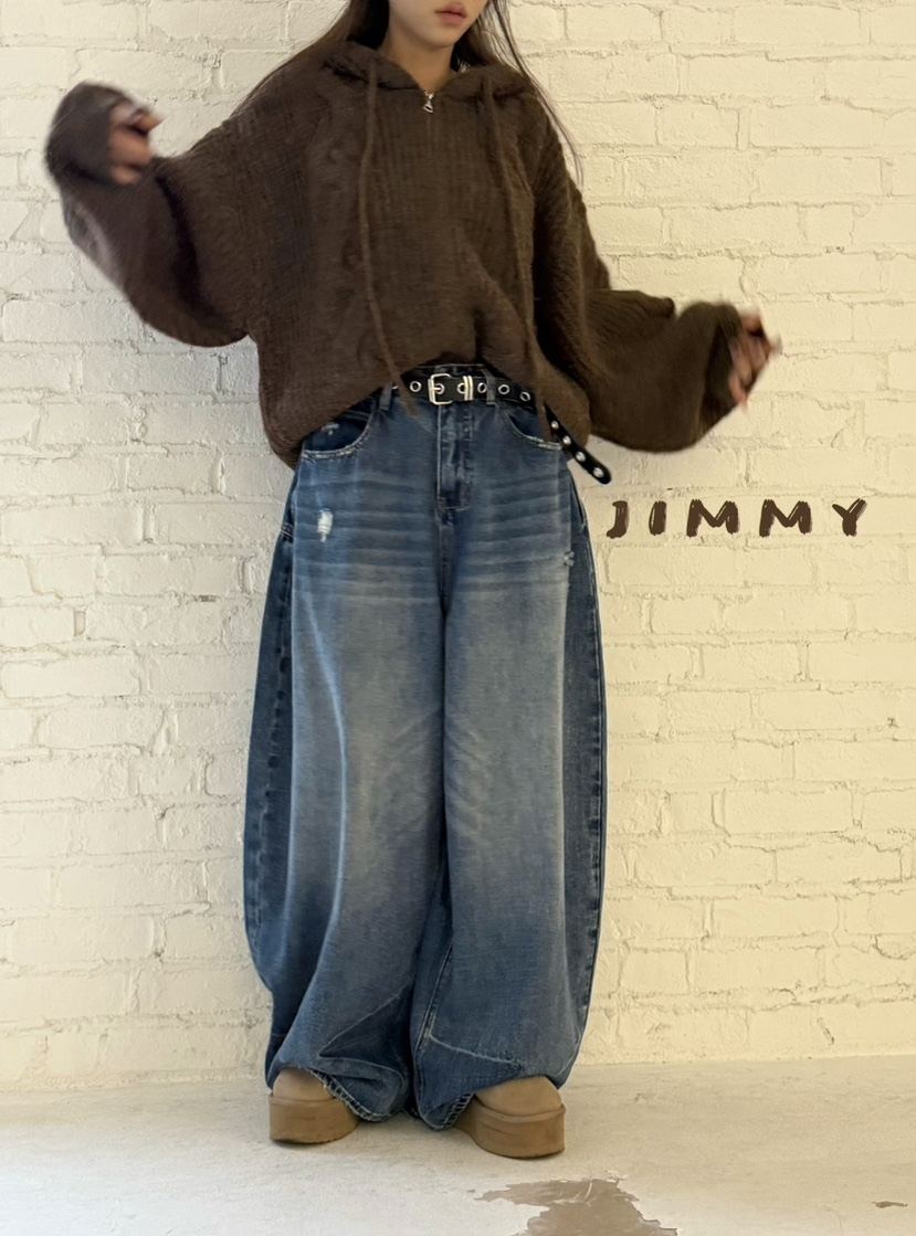 JIMMY東大門㊣實拍女士新品職業人氣推薦真品毛衣連帽針織衫JIMMY/REMAKE毛衣