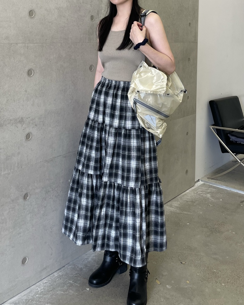 ALLVIBE韓國直郵㊣女裝新品休閑25秋冬職業推薦真品時尚長裙ALLVIBE長裙