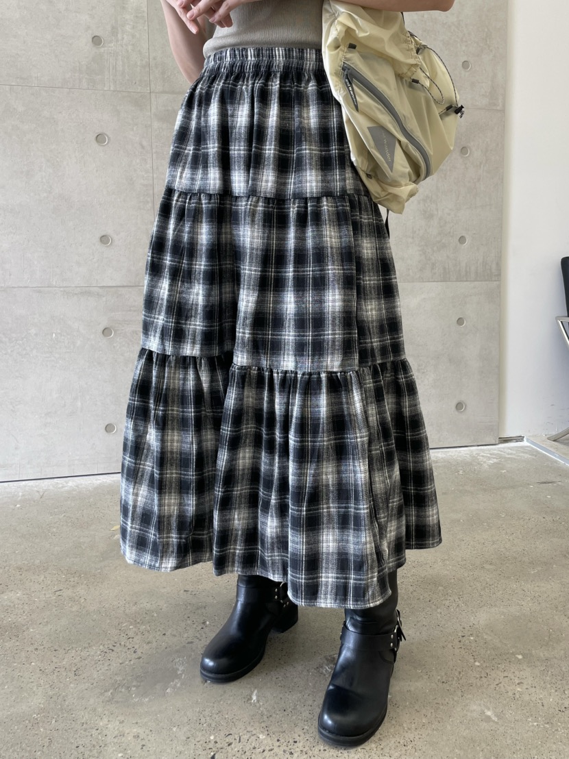 ALLVIBE韓國直郵㊣女裝新品休閑25秋冬職業推薦真品時尚長裙ALLVIBE長裙