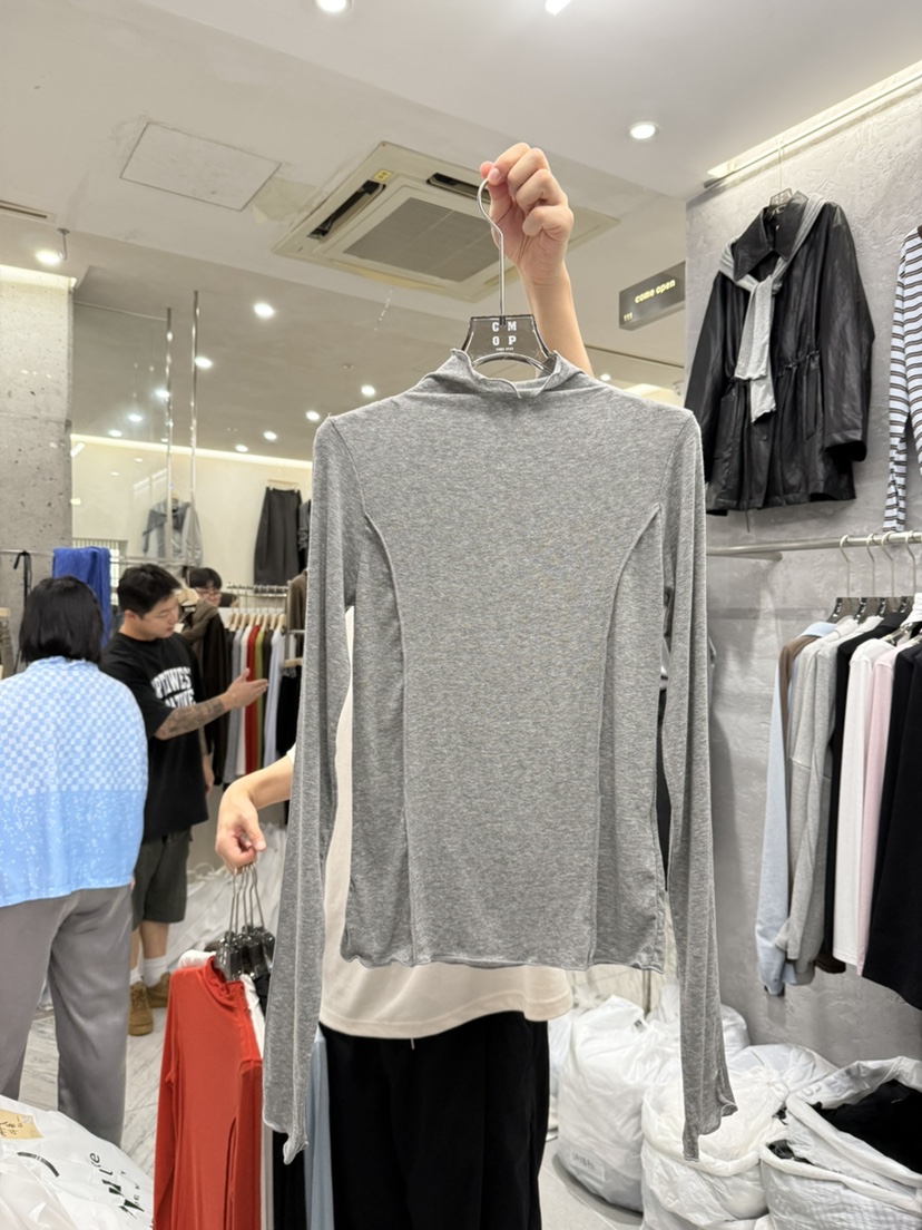 COME OPEN東大門㊣實拍女裝新品休閑25秋冬推薦職業長袖T恤COMP-(COME OPEN)長袖T恤圖色1