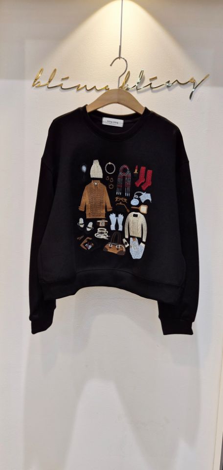 RICO韓國直郵㊣女士新品職業真品時尚休閑推薦熱賣衛衣刺繡bling bling/RICO衛衣圖色3