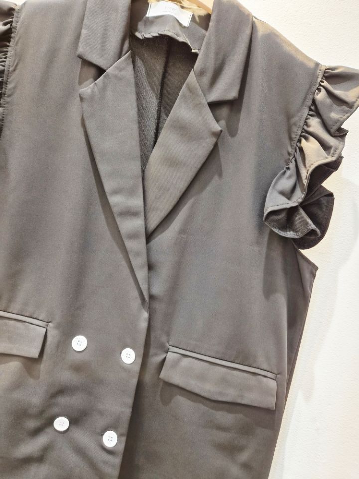 RICO東大門㊣代購女裝新品真品25秋冬時尚人氣推薦夾克荷葉邊bling bling/RICO夾克